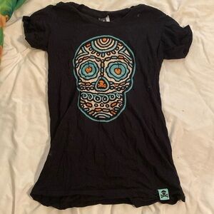 Johnny Cupcakes Sugar Skull Halloween Women’s Tshirt